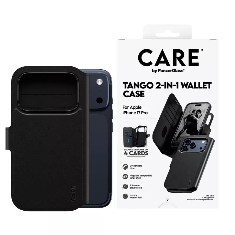PanzerGlass CARE™ by ® Tango 2-in-1 Wallet Case met MagSafe iPhone 17 Pro