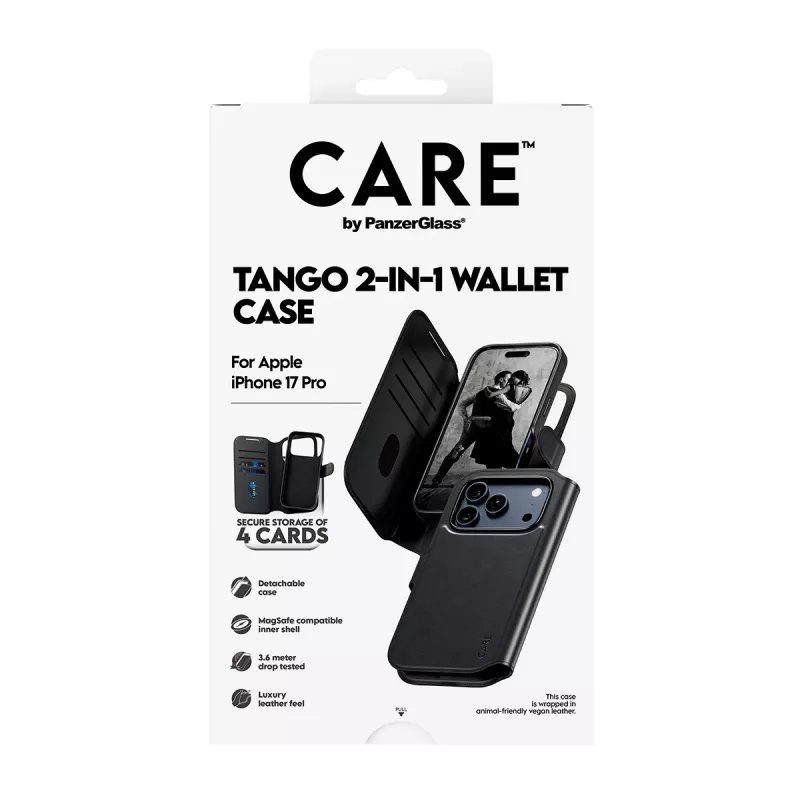 PanzerGlass CARE™ by ® Tango 2-in-1 Wallet Case met MagSafe iPhone 17 Pro