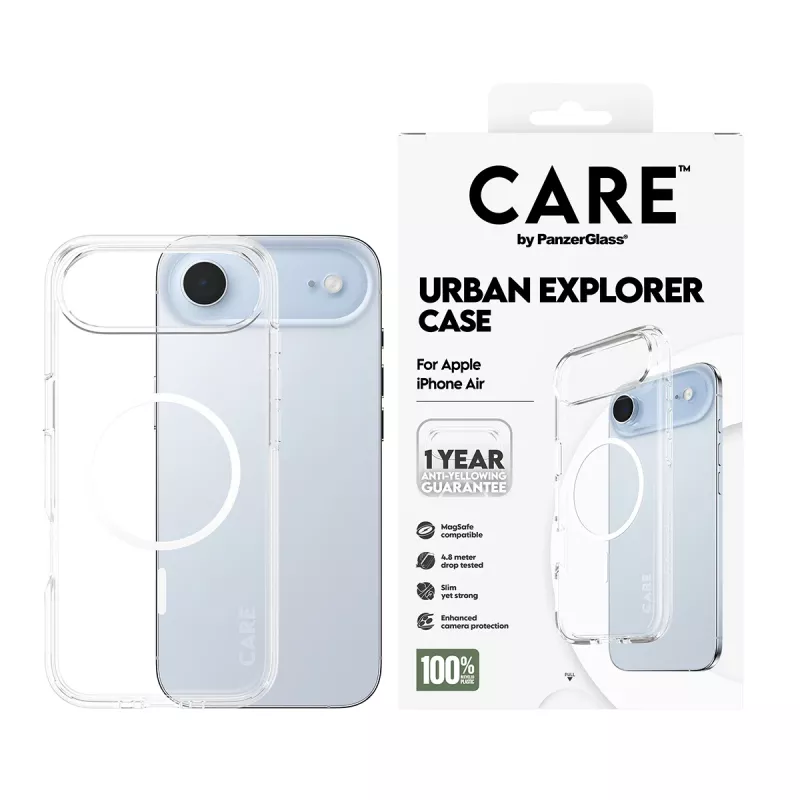 Cover PanzerGlass CARE by Flagship Case Transparant Urban Explorer White MagSafe iPhone 17 Air
