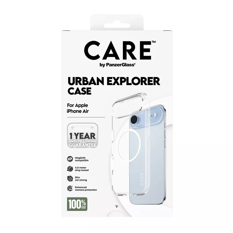 Cover PanzerGlass CARE by Flagship Case Transparant Urban Explorer White MagSafe iPhone 17 Air