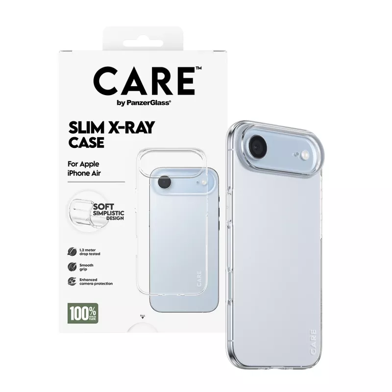 PanzerGlass CARE™ by ® X-Ray hoes iPhone Air, cover, Apple, Apple - iPhone Air, transparant