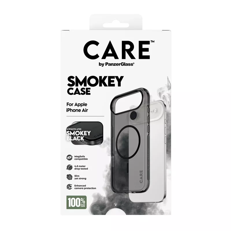 PanzerGlass CARE™ by ® Urban Explorer Case Smokey met zwart MagSafe iPhone Air