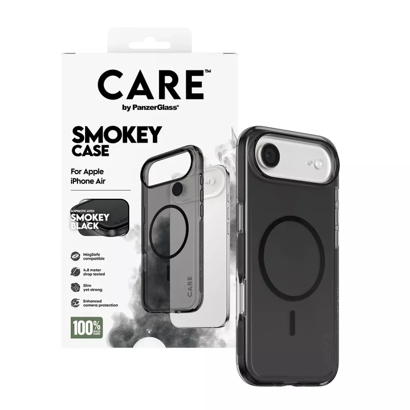 PanzerGlass CARE™ by ® Urban Explorer Case Smokey met zwart MagSafe iPhone Air