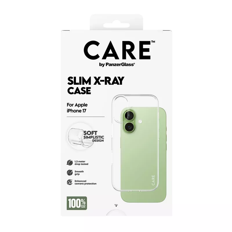 Telefoonhoes PanzerGlass modieuze hoes transparant X-Ray Soft Basic voor iPhone 17