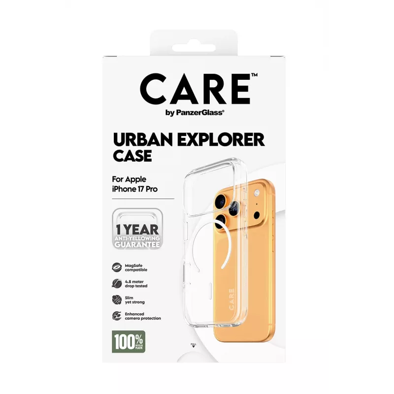 PanzerGlass CARE™ by ® Urban Explorer Case transparant met wit MagSafe iPhone 17 Pro