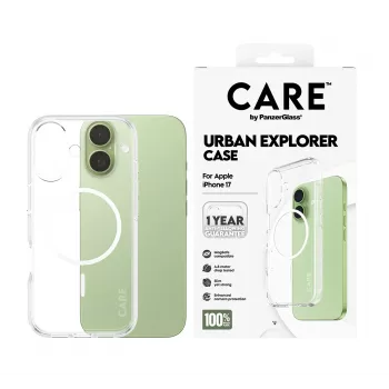 PanzerGlass CARE™ by ® Urban Explorer Case transparant met wit MagSafe iPhone 17