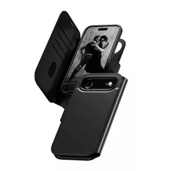 Portemonneehoes PanzerGlass CARE Tango 2-in-1 met MagSafe voor iPhone Air — zwart