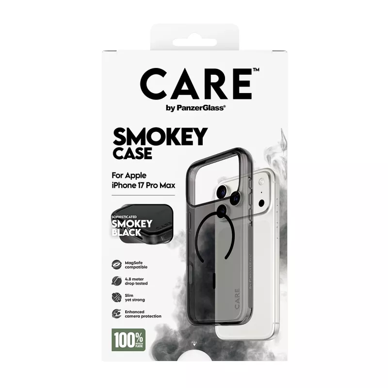 PanzerGlass CARE™ by ® Urban Explorer Case Smokey met zwart MagSafe iPhone 17 Pro Max