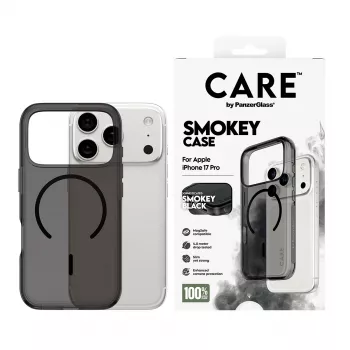 Beschermhoes PanzerGlass CARE™ Urban Explorer Smokey met zwart MagSafe voor iPhone 17 Pro (TPU, zwart)