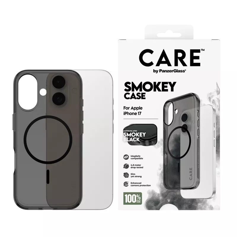 PanzerGlass CARE™ by ® Urban Explorer Case Smokey met zwart MagSafe iPhone 17