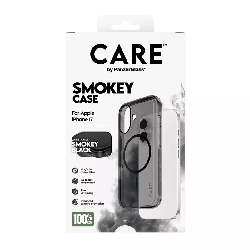 PanzerGlass CARE™ by ® Urban Explorer Case Smokey met zwart MagSafe iPhone 17