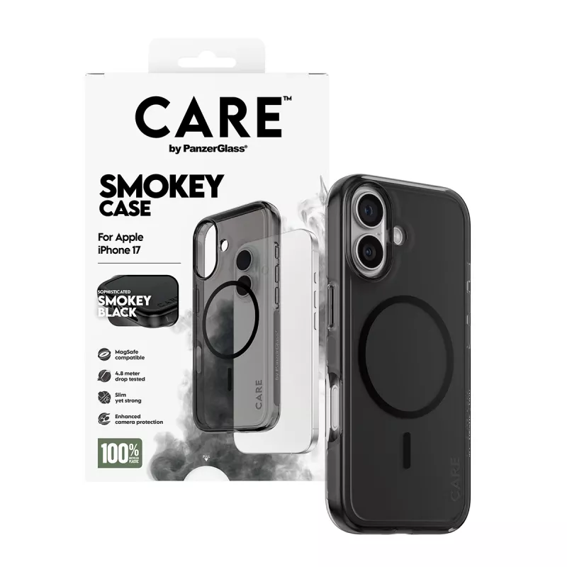 PanzerGlass CARE™ by ® Urban Explorer Case Smokey met zwart MagSafe iPhone 17
