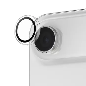 Cameralensbescherming PanzerGlass Hoops voor iPhone Air — gehard glas & silicone, transparant, 1 stuk