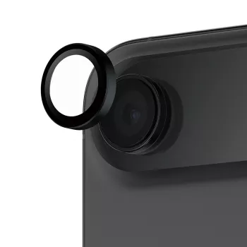 Cameralensbescherming PanzerGlass Hoops voor iPhone Air — gehard glas, zwart, kras- en stootvast