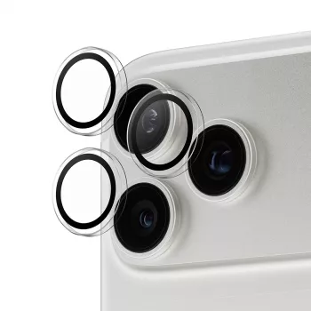 Camerabescherming PanzerGlass Hoops transparant voor iPhone 17 Pro / 17 Pro Max / 16 Pro / 16 Pro Max, gehard glas, silicone, 1 stuk