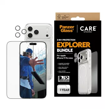 PanzerGlass ® | CARE by ® Flagship 3-in-1 Urban Explorer bundel iPhone 17 Pro Max