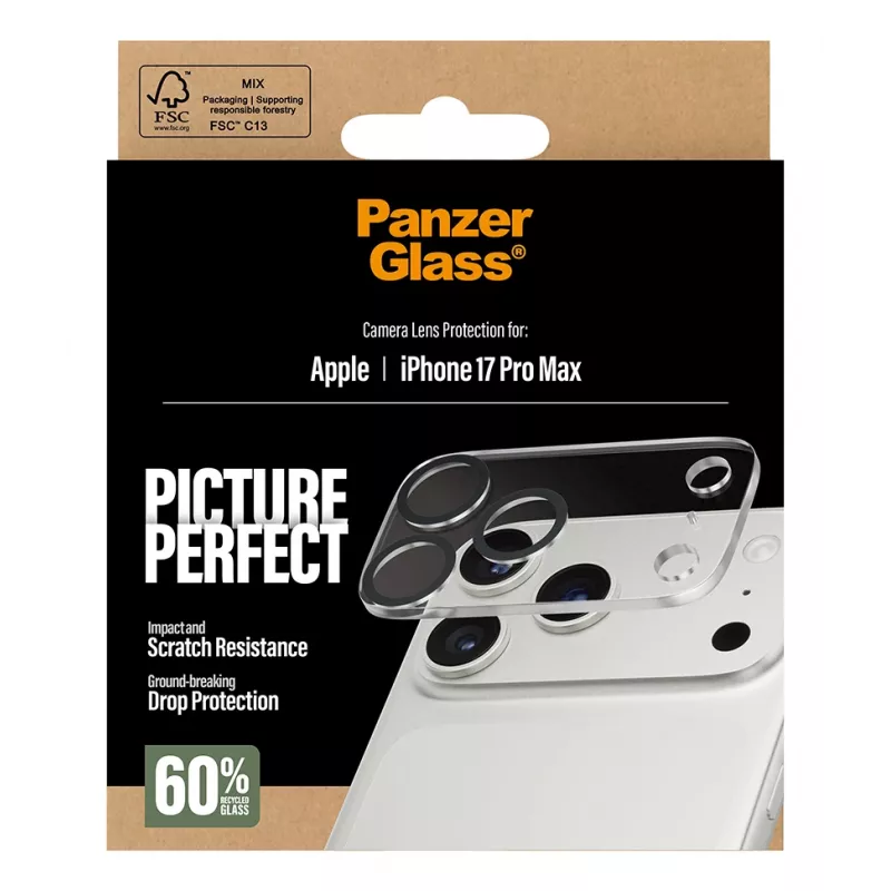 Cameralensbescherming PanzerGlass iPhone 17 Pro Max krasvast stootvast
