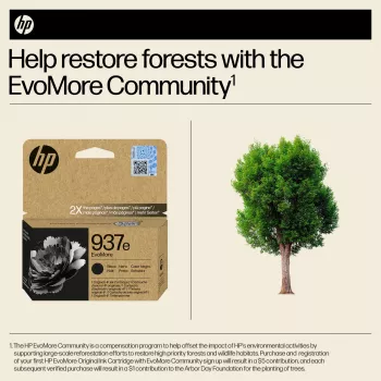HP 937e EvoMore zwart originele printercartridge