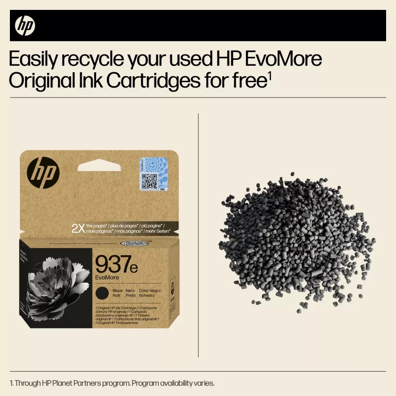 HP 937e EvoMore zwart originele printercartridge