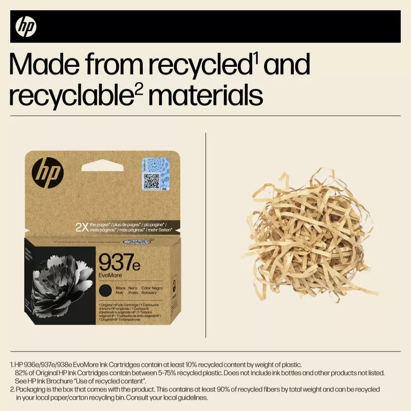 HP 937e EvoMore zwart originele printercartridge