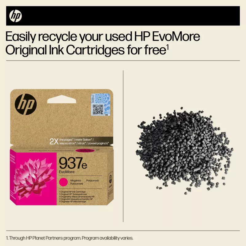 HP 937e EvoMore magenta originele inktcartridge