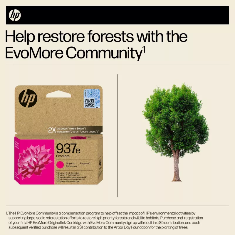 HP 937e EvoMore magenta originele inktcartridge