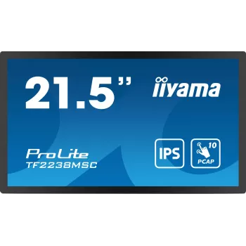 iiyama TF2238MSC-B1 computermonitor 53,3 cm (21 inch) 1920 x 1080 pixel Full HD LED touchscreen zwart