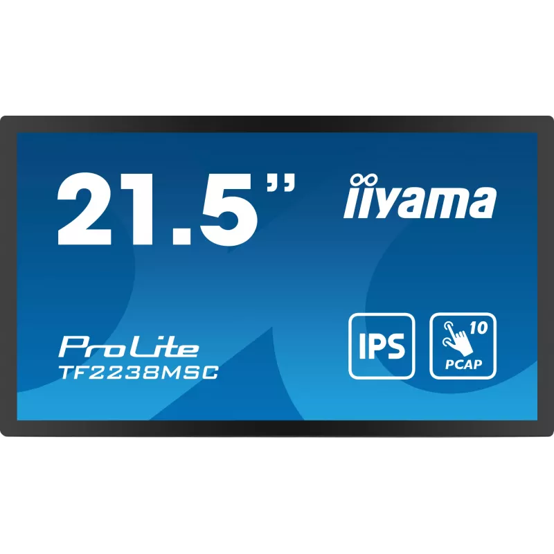 iiyama TF2238MSC-B1 computermonitor 53,3 cm (21 inch) 1920 x 1080 pixel Full HD LED touchscreen zwart