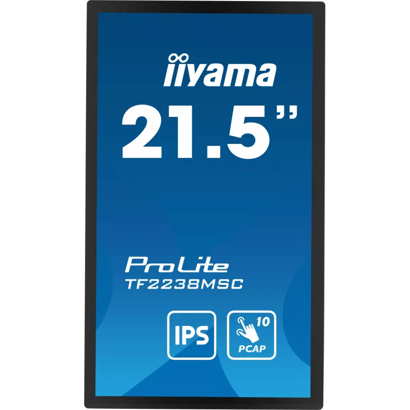 iiyama TF2238MSC-B1 computermonitor 53,3 cm (21 inch) 1920 x 1080 pixel Full HD LED touchscreen zwart