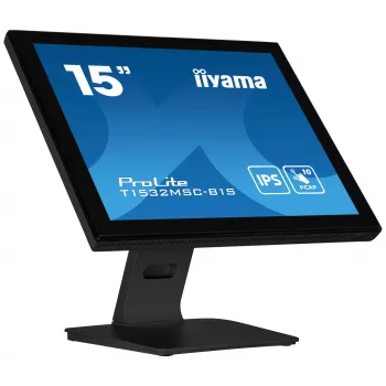 iiyama ProLite T1532MSC-B1S computermonitor 38,1 cm (15 inch) 1024 x 768 pixel XGA LCD touchscreen zwart