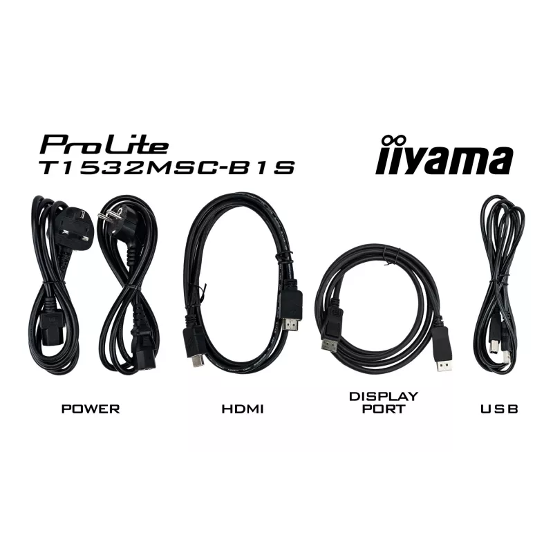 iiyama ProLite T1532MSC-B1S computermonitor 38,1 cm (15 inch) 1024 x 768 pixel XGA LCD touchscreen zwart