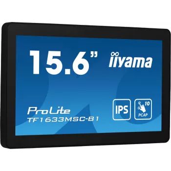 iiyama ProLite TF1633MSC-B1 computermonitor 39,6 cm (15,6 inch) 1920 x 1080 pixel Full HD touchscreen zwart