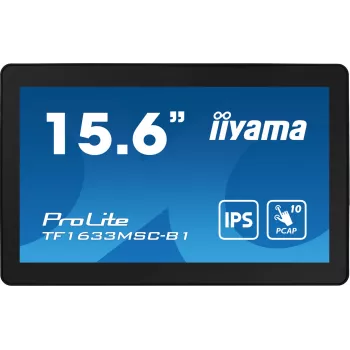 iiyama ProLite TF1633MSC-B1 computermonitor 39,6 cm (15,6 inch) 1920 x 1080 pixel Full HD touchscreen zwart