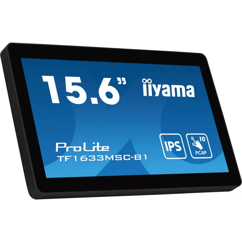 iiyama ProLite TF1633MSC-B1 computermonitor 39,6 cm (15,6 inch) 1920 x 1080 pixel Full HD touchscreen zwart