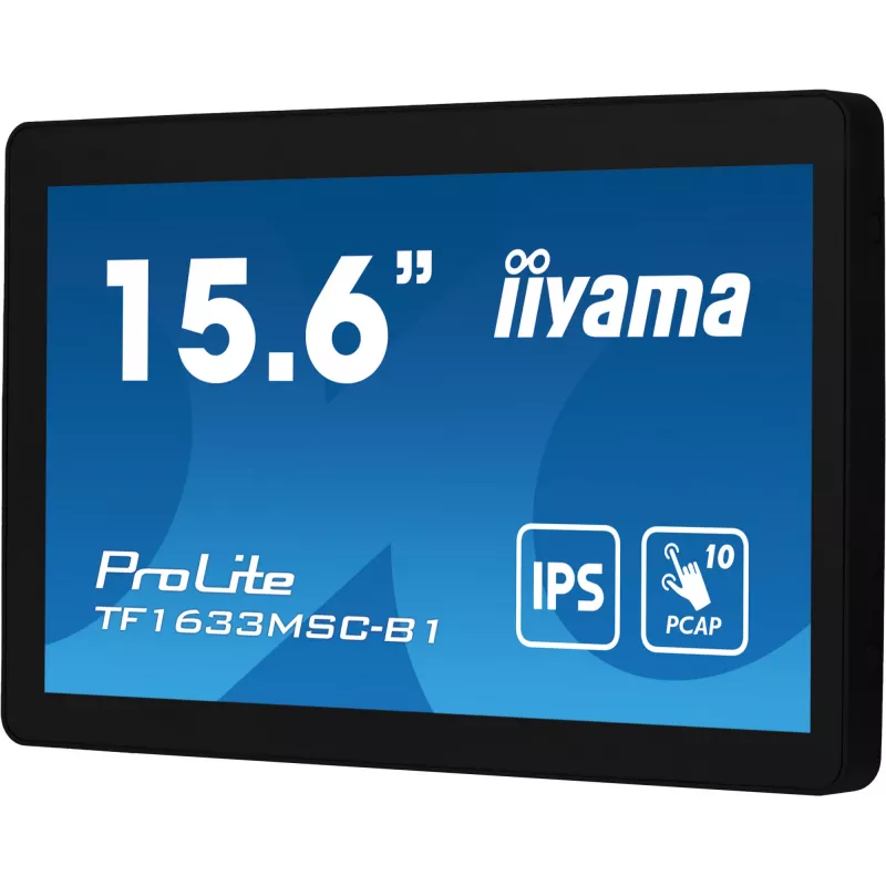 iiyama ProLite TF1633MSC-B1 computermonitor 39,6 cm (15,6 inch) 1920 x 1080 pixel Full HD touchscreen zwart
