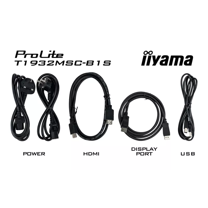 iiyama ProLite T1932MSC-B1S computermonitor 48,3 cm (19 inch) 1280 x 1024 pixel Full HD LED-touchscreen tafel zwart