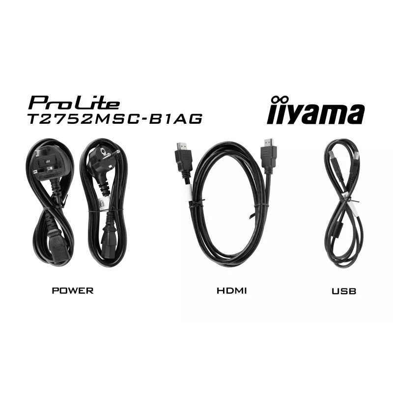 iiyama ProLite T2752MSC-B1AG computermonitor 68,6 cm (27 inch) 1920 x 1080 pixel Full HD LED-touchscreen zwart
