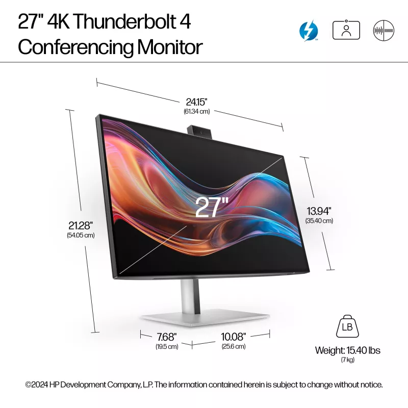 HP Series 7 Pro 27 inch 4K conferentiemonitor - 727pm