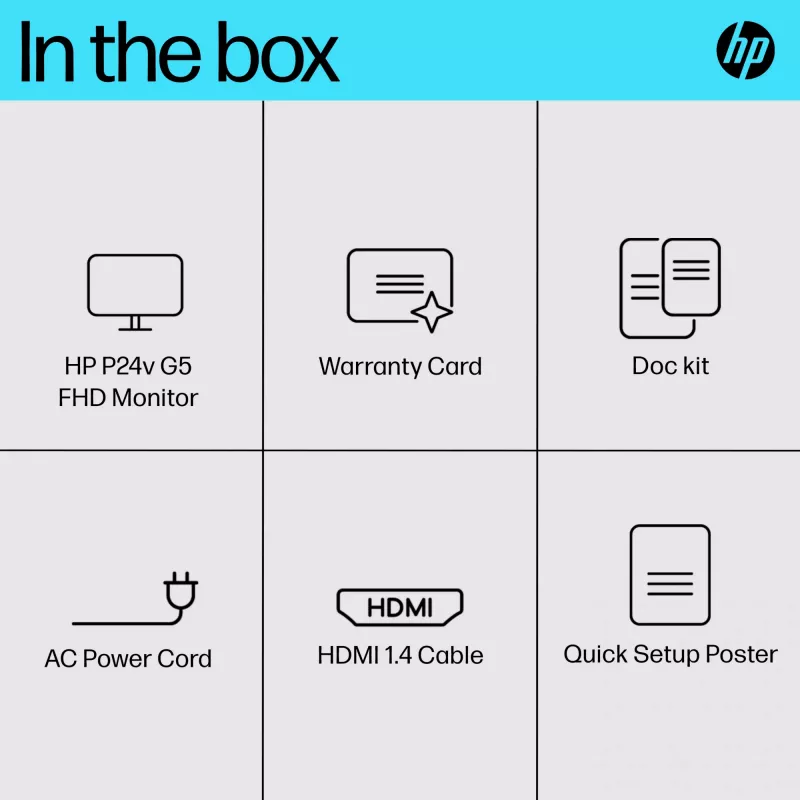 Monitor HP P24v G5 23,8 inch Full HD LCD 1920x1080