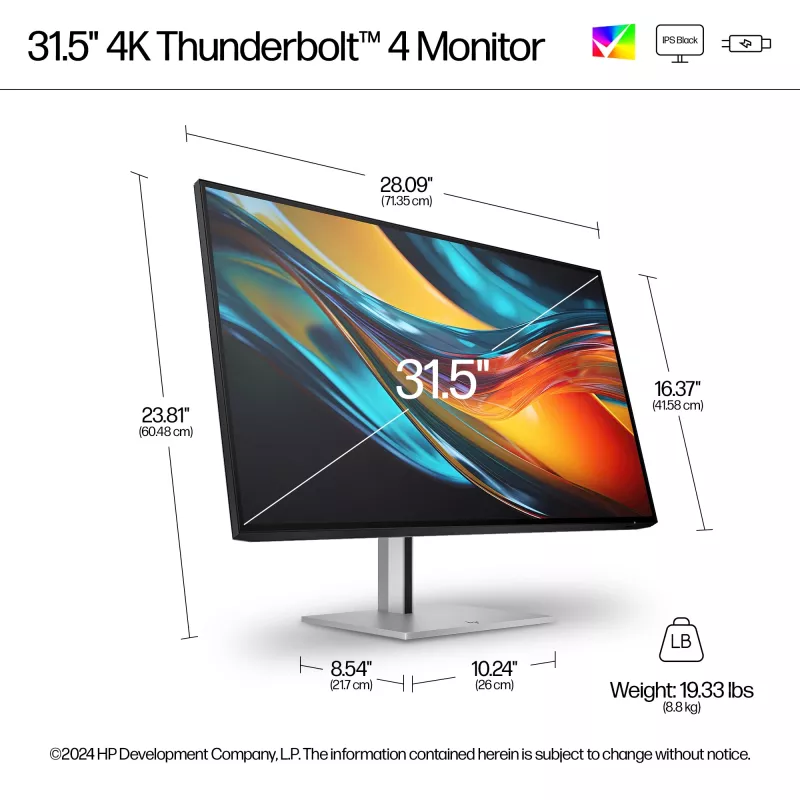 HP Series 7 Pro 31,5 inch 4K Thunderbolt 4 monitor - 732pk