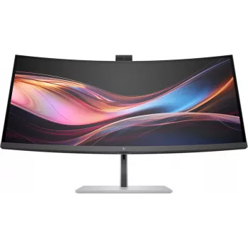 HP Series 7 Pro 34 inch WQHD conferentiemonitor - 734pm, 86,4 cm (34 inch), 3440 x 1440 pixel, Wide Quad HD, LCD, 5 ms, zwart, zilver