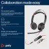 HP Poly Blackwire 5220 stereo USB-C-headset + 3,5mm-jackplug + USB-C/A-adapter