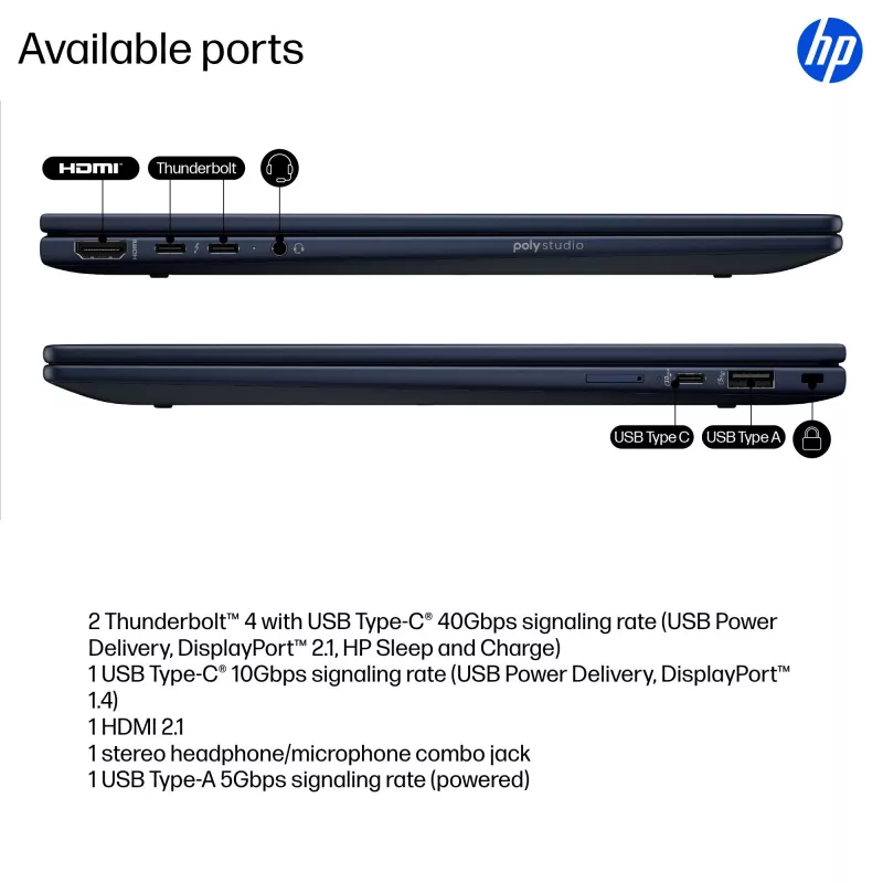 Hybride laptop HP EliteBook X Flip G1i 14 inch Intel Core Ultra 7 1TB SSD