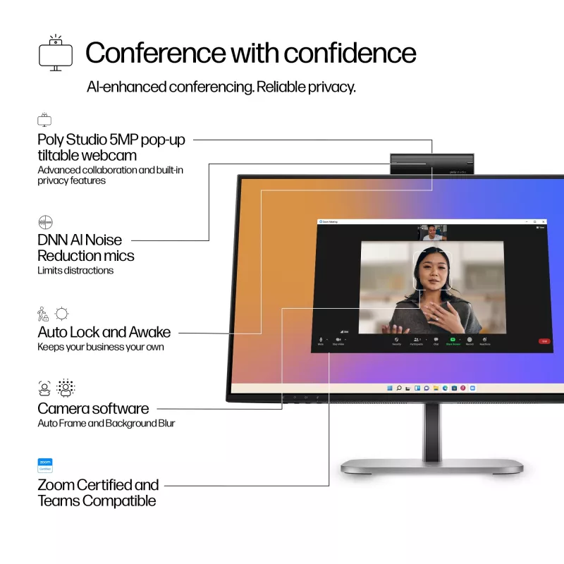 HP Series 5 Pro 23,8 inch FHD USB-C conferentiemonitor - 524pm