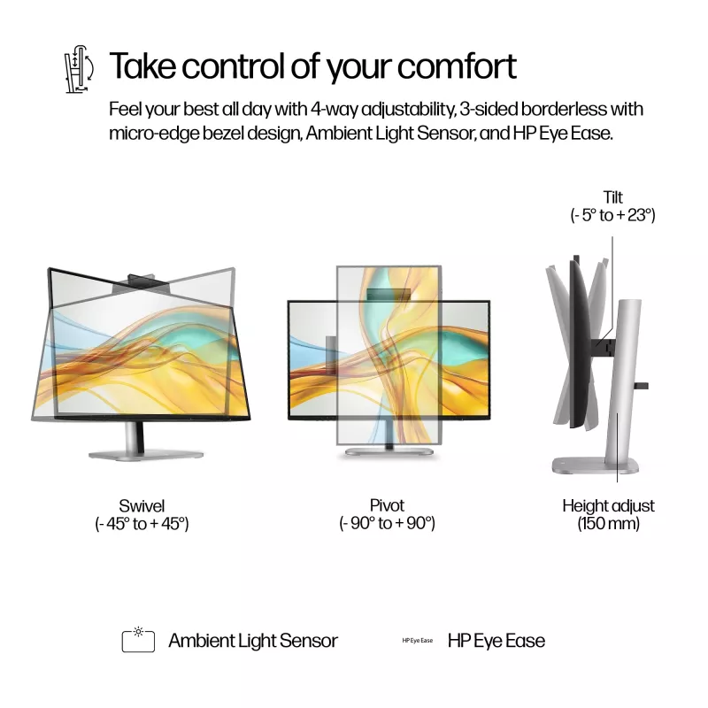 HP Series 5 Pro 23,8 inch FHD USB-C conferentiemonitor - 524pm
