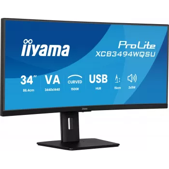 iiyama ProLite XCB3494WQSU-B1 computermonitor 86,4 cm (34 inch) 3440 x 1440 pixel UltraWide Quad HD LED zwart
