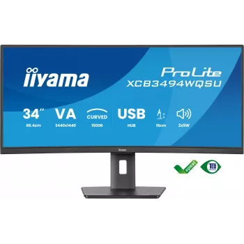 iiyama ProLite XCB3494WQSU-B1 computermonitor 86,4 cm (34 inch) 3440 x 1440 pixel UltraWide Quad HD LED zwart