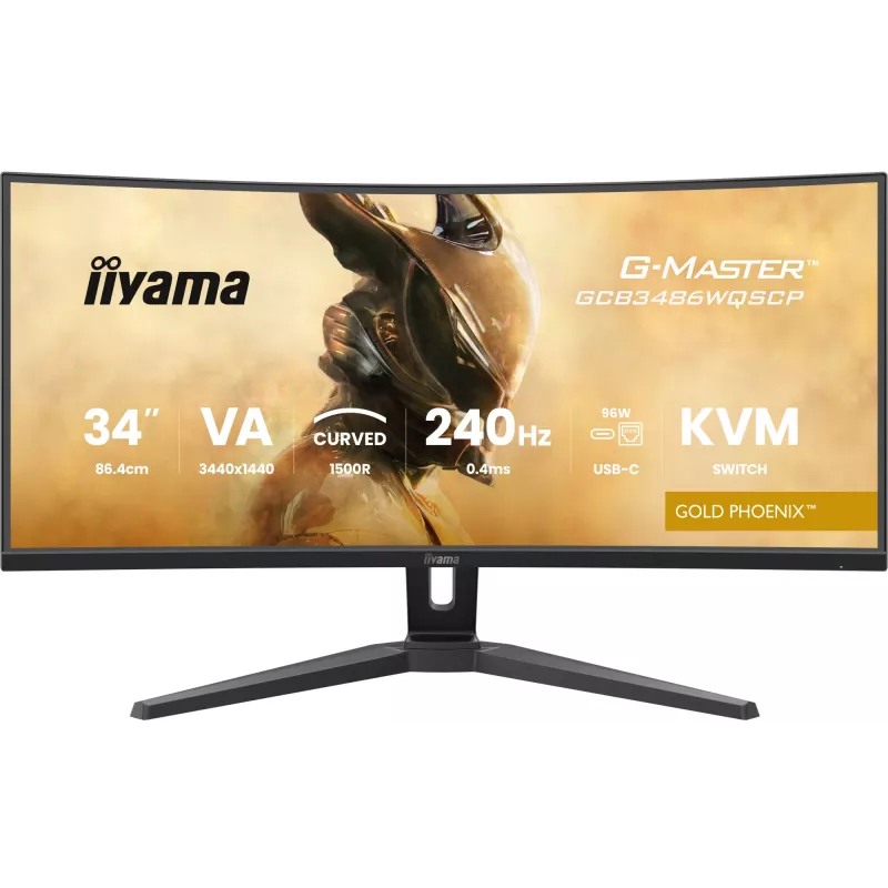 iiyama G-MASTER GCB3486WQSCP-B1 computermonitor 86,4 cm (34 inch) 3440 x 1440 pixel UltraWide Quad HD zwart