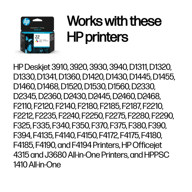 Inktcartridge HP C9352AE Color No.22 5ml