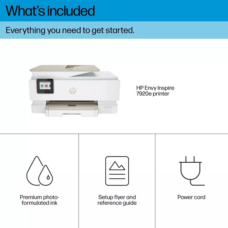HP ENVY Inspire 7920e draadloze all-in-one kleurenprinter, Instant Ink; kopieerder, scanner